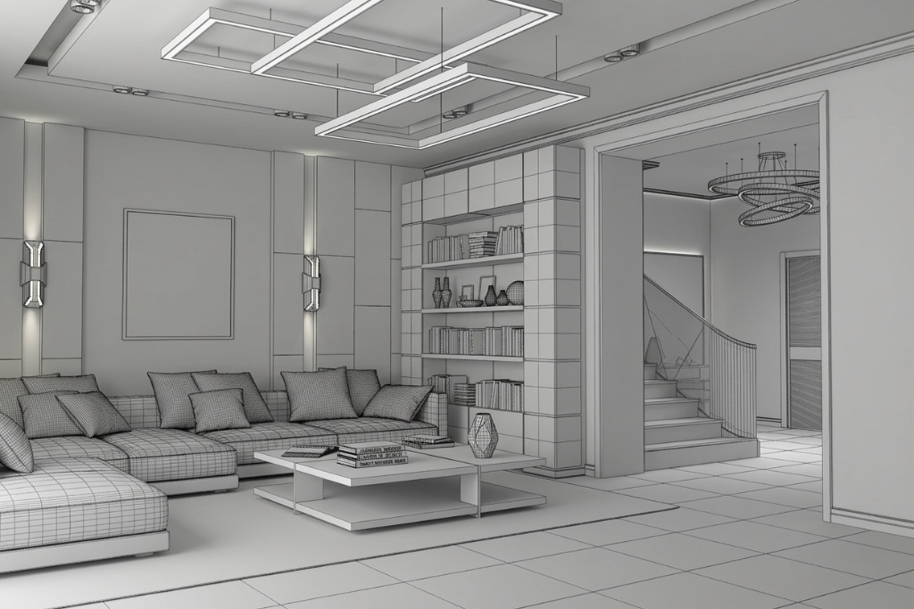 Before - Interior Render Showcase