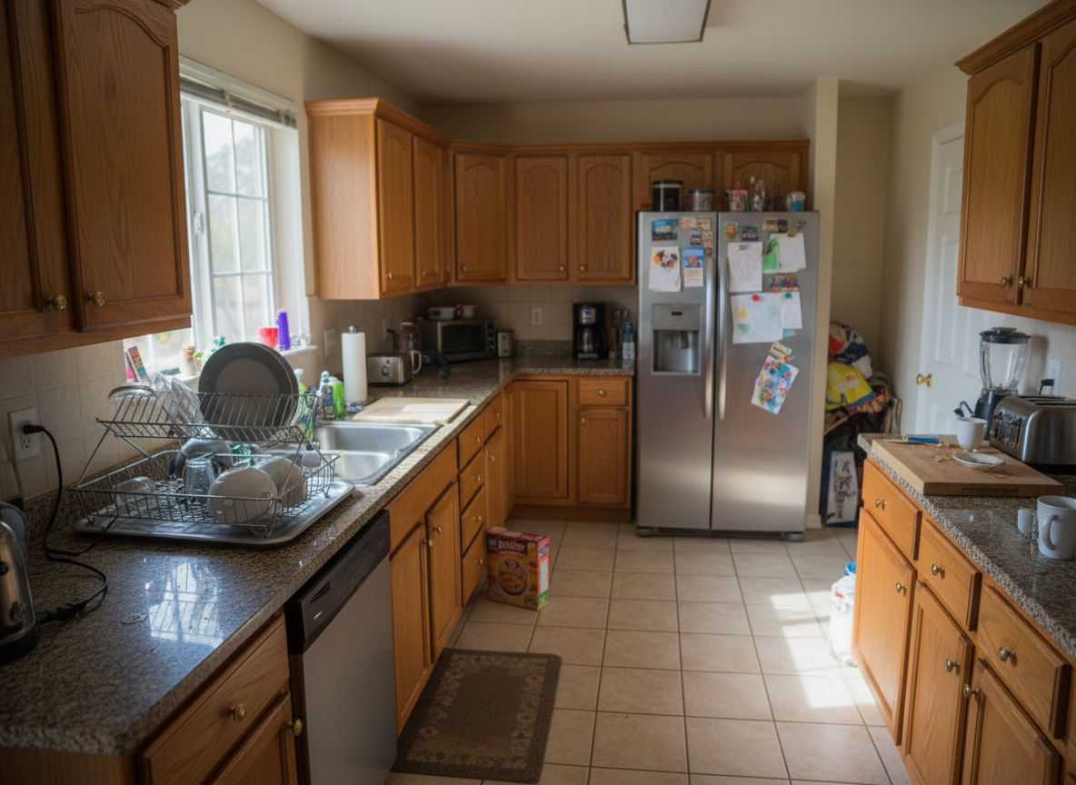 Kitchen with white refrigerator