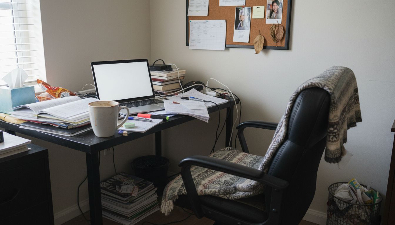 Before - Home Office Wall Design