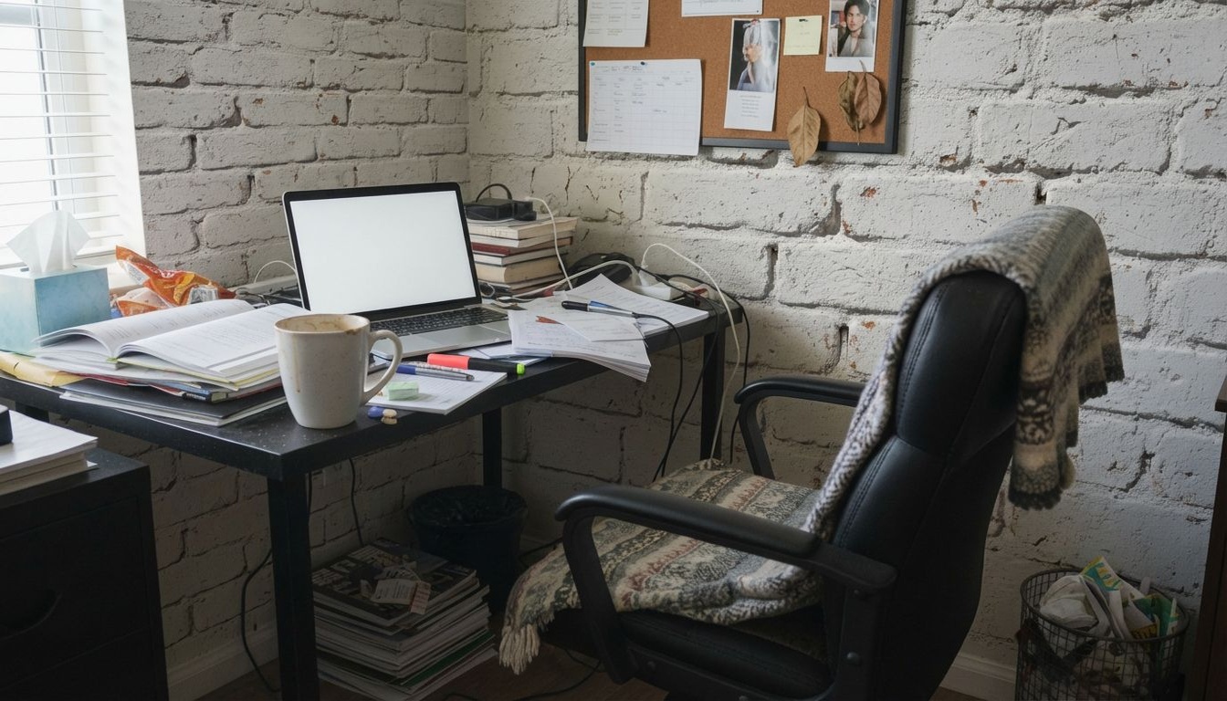 After - Home Office Wall Design
