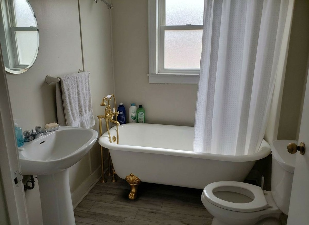 After - Renovate compact bathrooms.