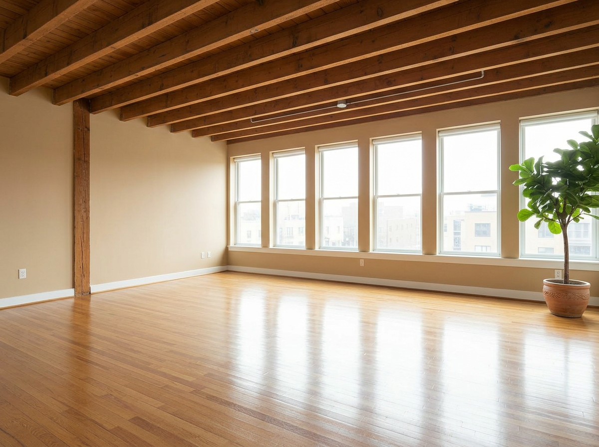 Empty Studio with Tan walls