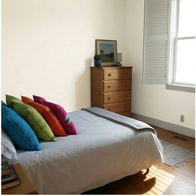 Guest Bedroom with Cream walls