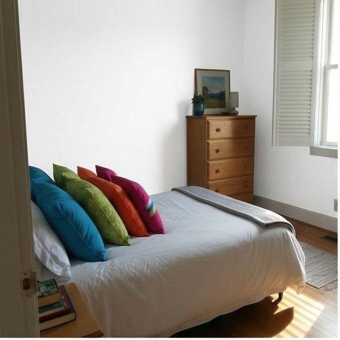 Guest Bedroom with White walls